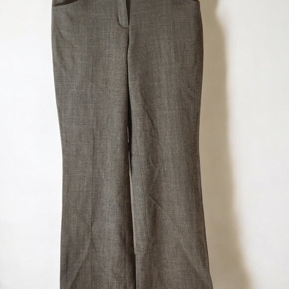 Express Design Studio Gray Dress Pants Women’s 2R – Linen Blend, Flat Front - Picture 2 of 9